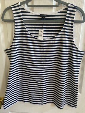 Talbots striped tank NWT